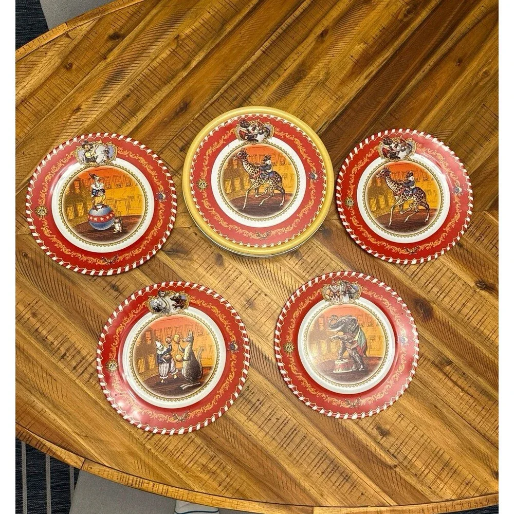 Restoration Hardware Circus Tin Plates set